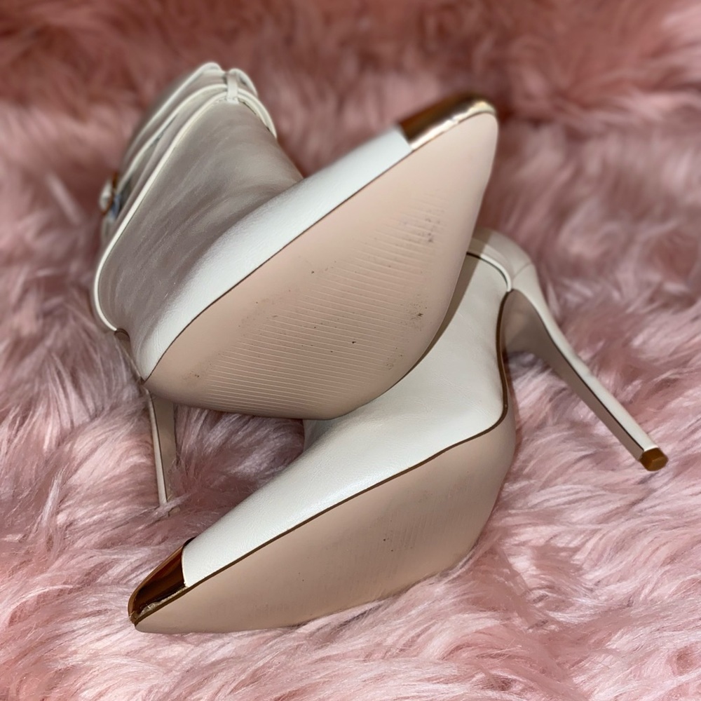 Cream colored booties